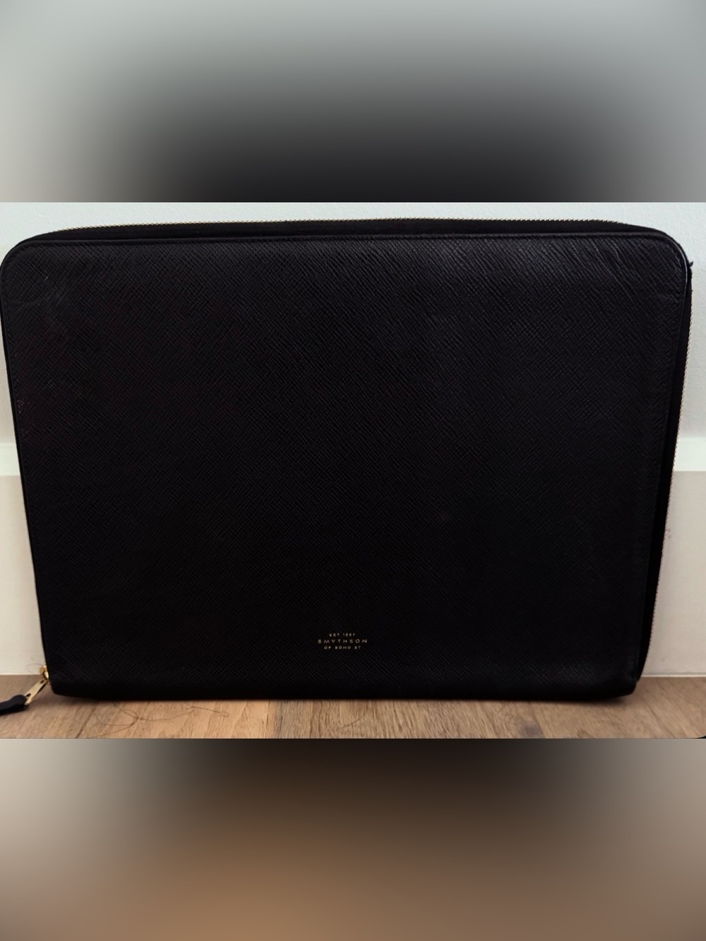 Smythson leather 13-inch laptop case